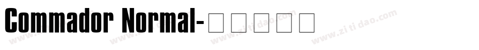 Commador Normal字体转换